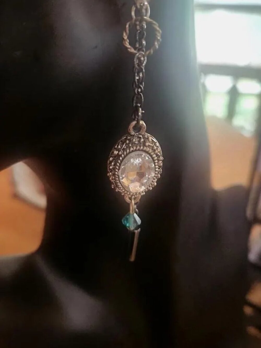 Celestial Chain Earrings - Ice Blue